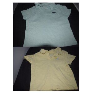 2 pairs of Garanimals Short Sleeve Slub Jersey Polos 18 months